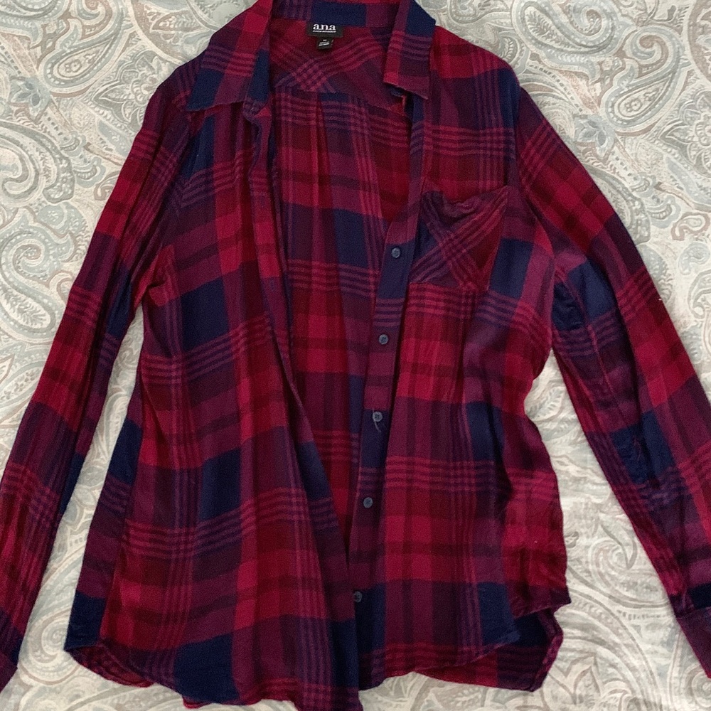 Ana Red/Blue Flannel